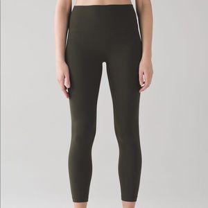 Lululemon Align II 7/8 Dark Olive Pant